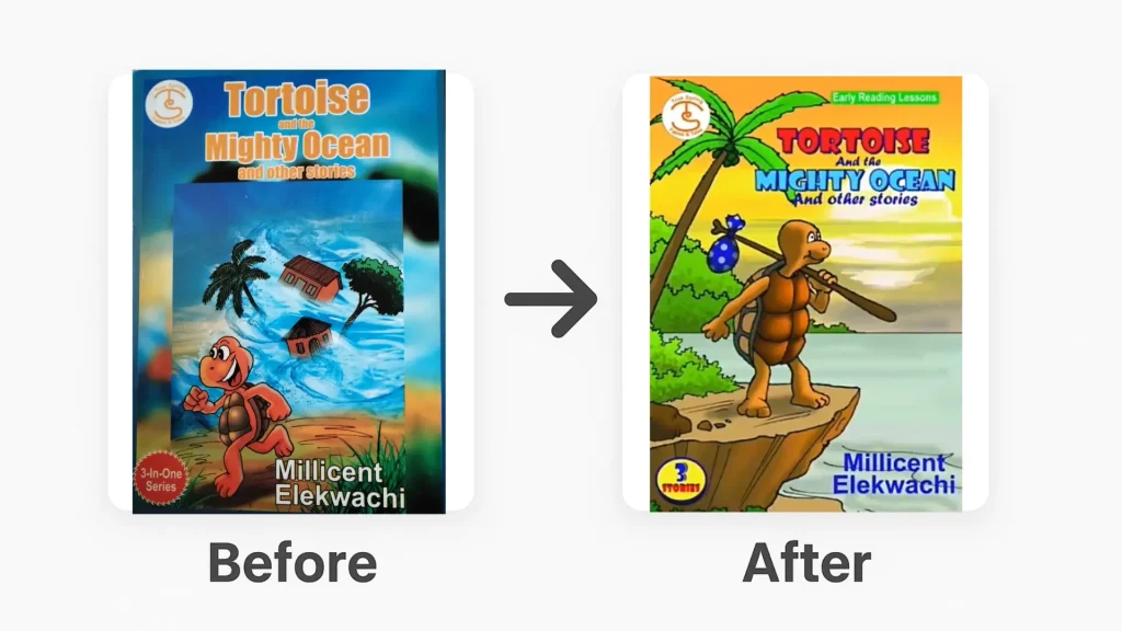 before and after book cover design
